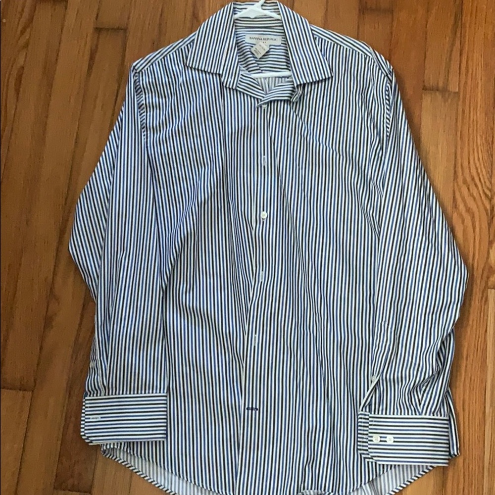 Banana Republic striped dress shirt size large